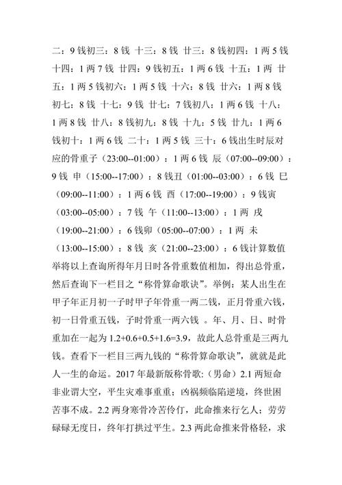 袁天罡称骨算命法2023年新版建议收藏.doc_第3页