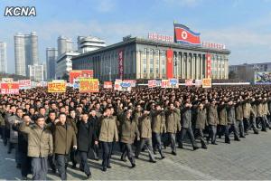 大会,表示支持朝鲜国防委员会声明,将无情地粉碎美国及其仆从势力的反